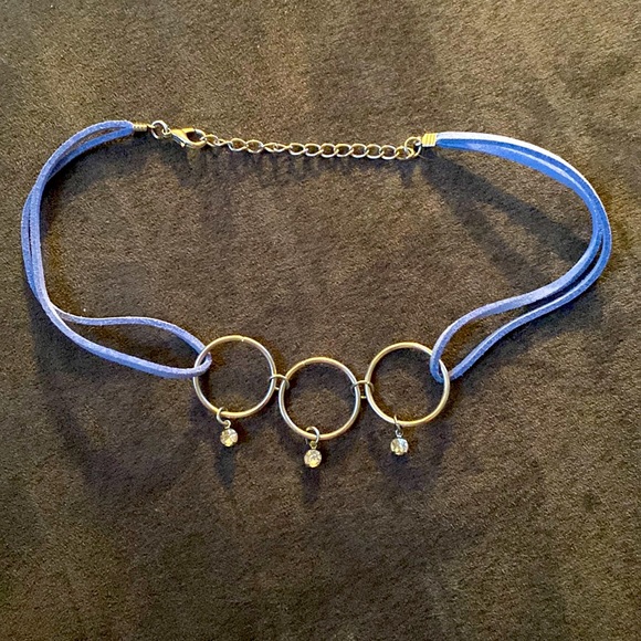 Blue three ring choker - Picture 1 of 1